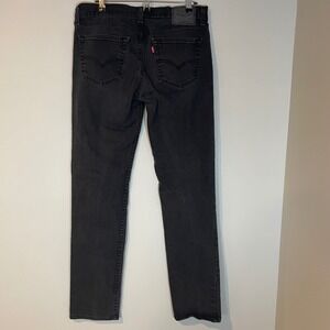 Levis 511 Slim Fit Mens Jeans Faded Black Denim Pants 34x34 Red Tab Black Label